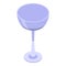 Champagne coupe icon, isometric style