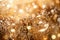 Champagne fizz bubbles soars over a golden background. AI Generated