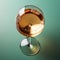 Champagne glass, festive drink - AI generated image