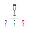 Champagne glass simple black eating icon. Elements of food multi colored icons. Premium quality graphic design icon. Simple icon f