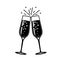 Champagne glass vector icon.