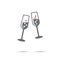 Champagne Icon for Valentines Day