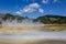 Champagne pool in Wai-O-Tapu thermal wonderland in Rotorua, New Zealand