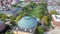 Champaign, Foellinger Auditorium, University of Illinois, UIUC, Aerial Flying