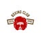 Champion boxing club. Emblem template with boxing helmet. Design element for logo, label, emblem, sign.