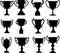 Champion cup medals set