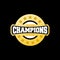 Champion sports league logo emblem badge graphic typography