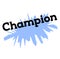 Champion stamp on white