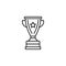 champion, winner, award, trophy line icon on white background