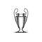 Champions League Cup football trophy realistic vector 3d model isolated on white background