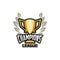 Champions sports league logo gold