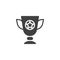 Champions trophy cup vector icon