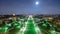 Champs de Mars from the Eiffel tower at night with