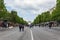 Champs Elysees avenue closed to car traffic - Paris