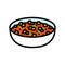 chana masala indian cuisine color icon vector illustration