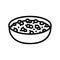 chana masala indian cuisine line icon vector illustration