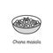 Chana Masala line icon. Traditional Indian dish. Editable vector illustration