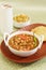 Chana Masala or Spicy Chick Peas with Bhature and Buttermilk