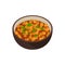 Chana Masala vector illustration. Traditional Indian food.