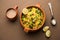 Chana Poha or Chickpea Pohe is a protein rich breakfast recipe from India