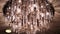 Chandelier in the apartment. Scene. A beautiful chandelier on the ceiling of the apartment. elegant chandelier on the