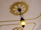 Chandelier glass light hanging white artistic ceiling