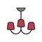 Chandelier icon on white