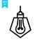 Chandelier Light bulb logo icon design vector illustration