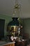 Chandelier with Light Shades inside Amish House