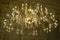 Chandelier, Lighted Lamps, Golden Decorative Vintage Ceiling