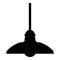 Chandelier Plafond hanging lamp icon black color vector illustration flat style image