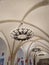 Chandeliers on the ceiling of the Diosgyor Castle in Hungary