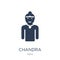 Chandra icon. Trendy flat vector Chandra icon on white background from india collection