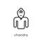 Chandra icon. Trendy modern flat linear vector Chandra icon on w