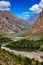 Chandra river in Lahaul valley in Himalayas