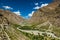 Chandra river in Lahaul valley in Himalayas