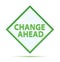 Change Ahead modern abstract green diamond button