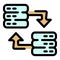 Change data server icon vector flat