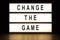 Change the game light box sign board