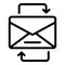 Change mail request icon, outline style