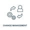 Change Management icon. Line element from production management collection. Linear Change Management icon sign for web