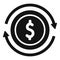 Change money coin icon simple vector. Finance support online