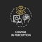 Change in perception chalk RGB color concept icon