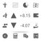 change of shares icon. Finance icons universal set for web and mobile