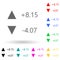 change of shares multi color style icon. Simple glyph, flat vector of finance icons for ui and ux, website or mobile application