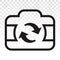Change or switch camera icon for apps or website