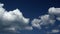 Change Weather Conditions, Dark Stormy Sky, Clouds Running Across the Blue Sky, Timelapse of Vast Puffy Fluffy White Clouds