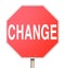 Change Word on Stop Sign - Isolated