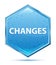 Changes crystal blue hexagon button