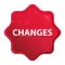 Changes misty rose red starburst sticker button